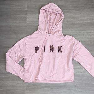Pink Victoria's Secret Open Back Hoodie
